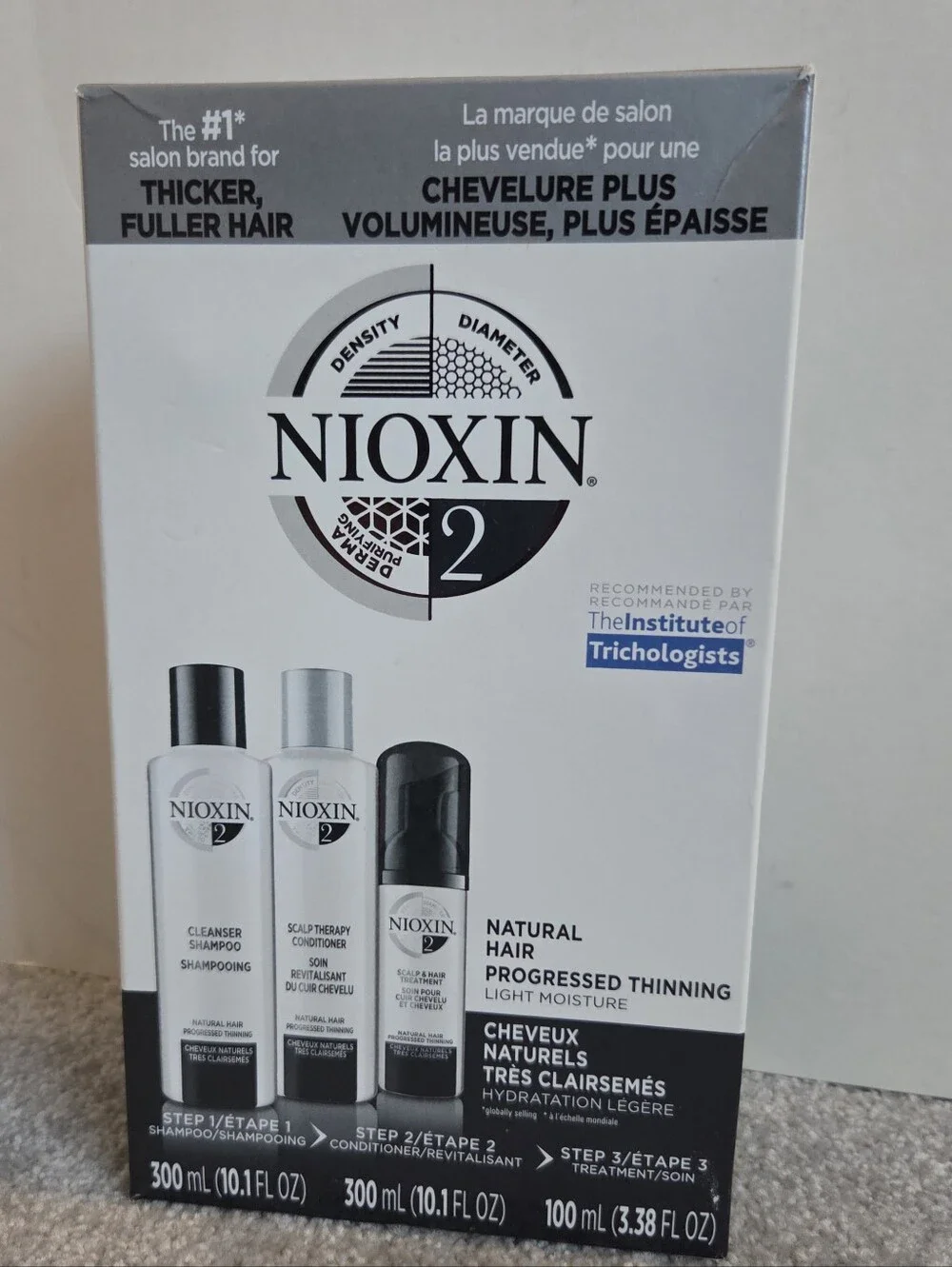 $25 Bundle. NIOXIN System 1 AND 2 Natural Hair Thinning Kits